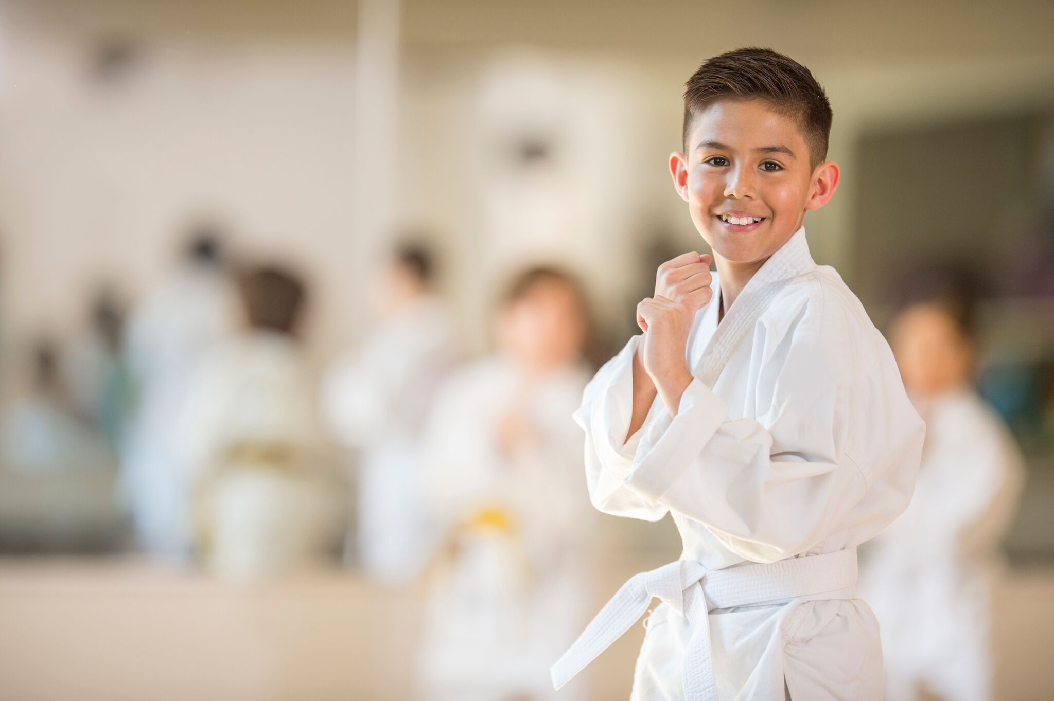 Students training in the World Martial Arts Center dojang